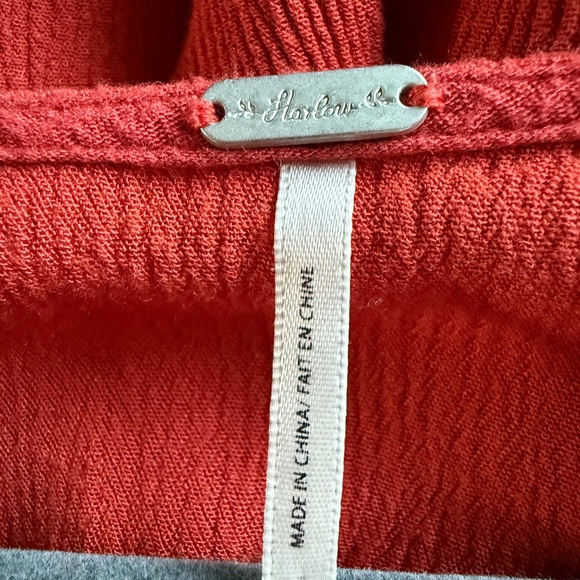 Harlow | XS | Red Boho Lace Trim Peasant Dress - Picture 6 of 6